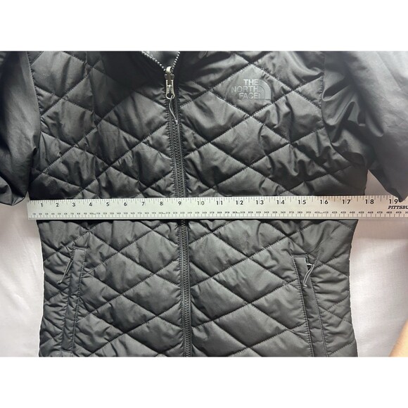 The North Face Women’s Small Black Quilted Jacket Zip Pockets Light Weight - Picture 6 of 10